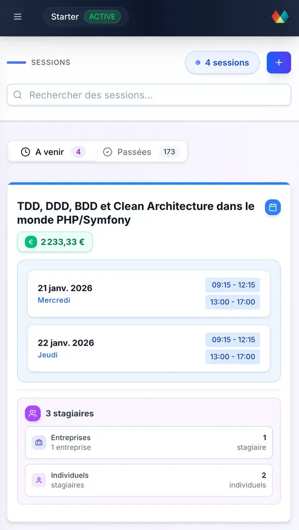 Qualioform sur mobile - logiciel Qualiopi mobile-first